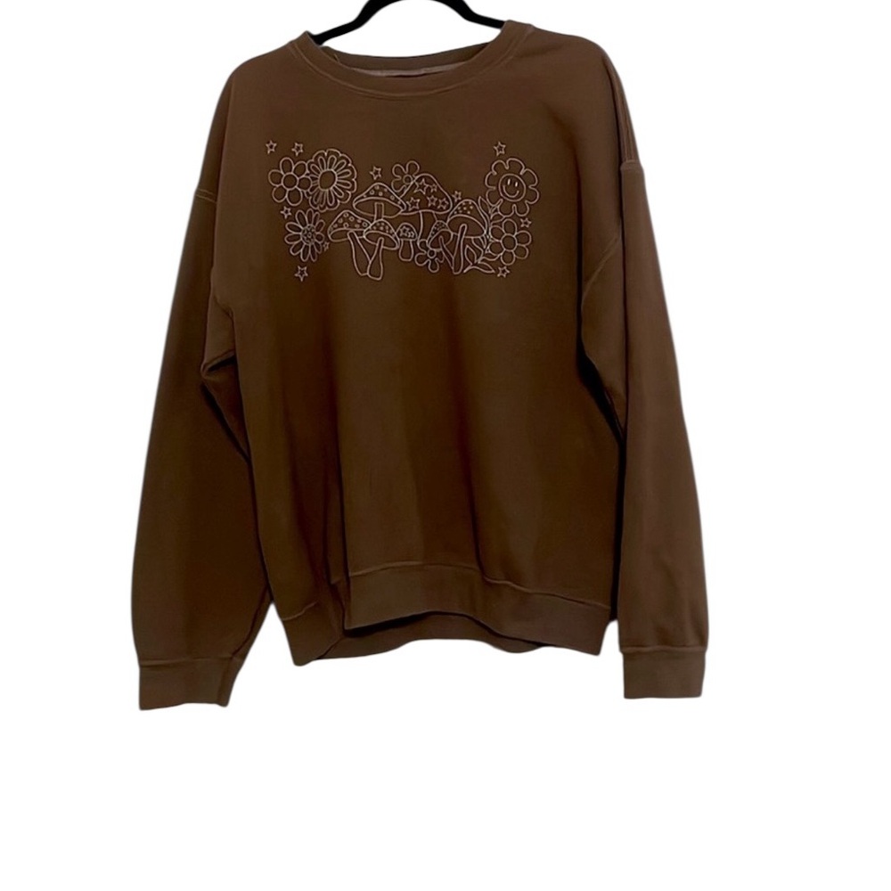 Pacsun Vintage Inspired Floral Mushroom Graphic Sweatshirt